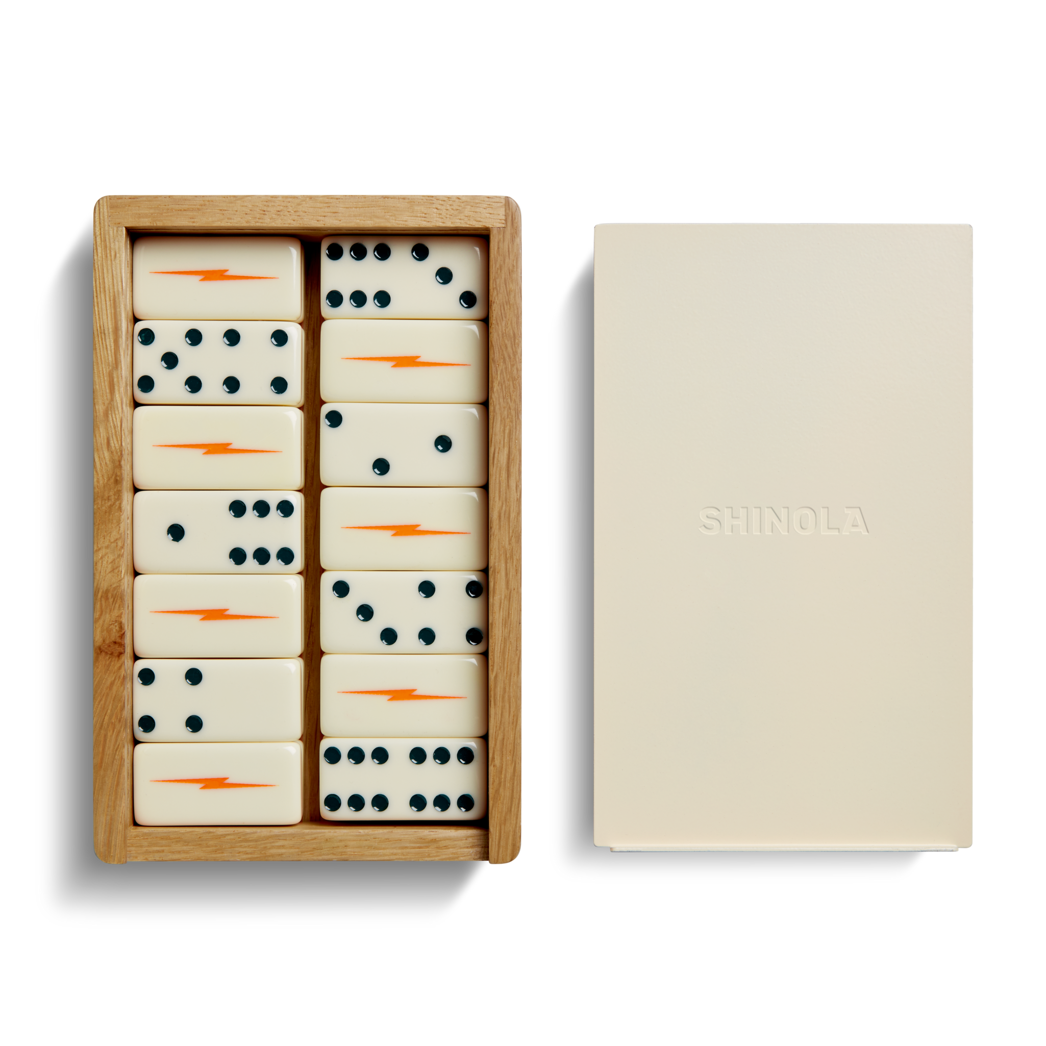 Dominoes Set - Cream / Blue