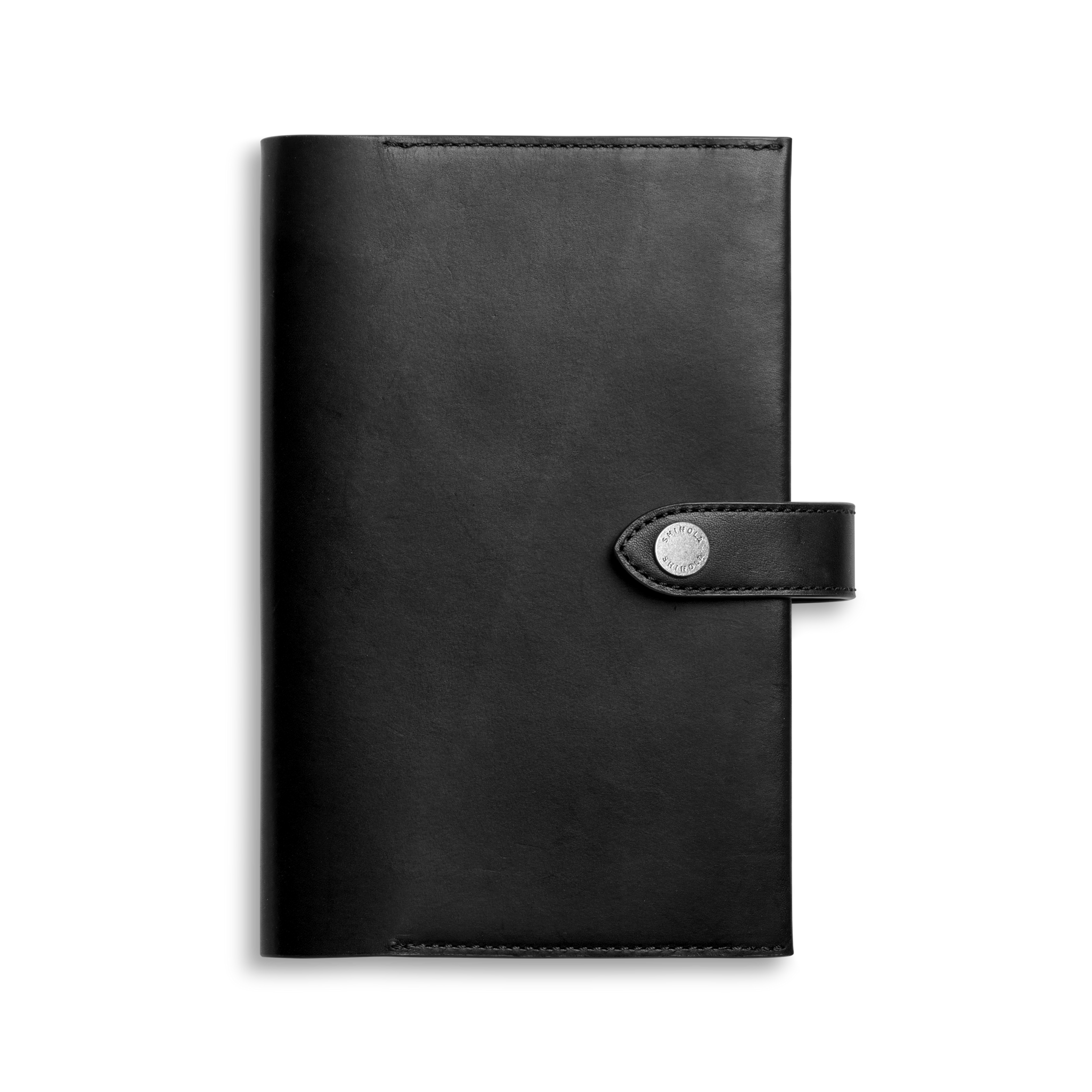 Medium Snap Journal Cover - Black Vachetta