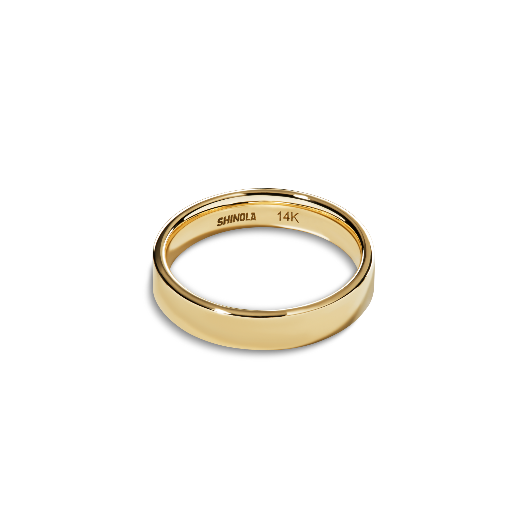 4mm Round Yellow Gold Band - Image 3