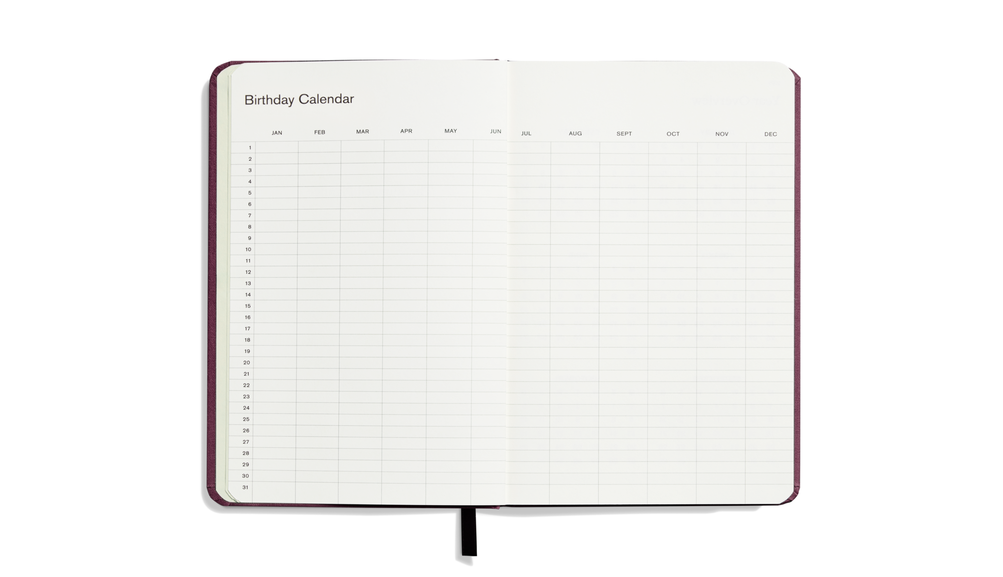 2026 12 Month Runwell Planner - Merlot - Image 4