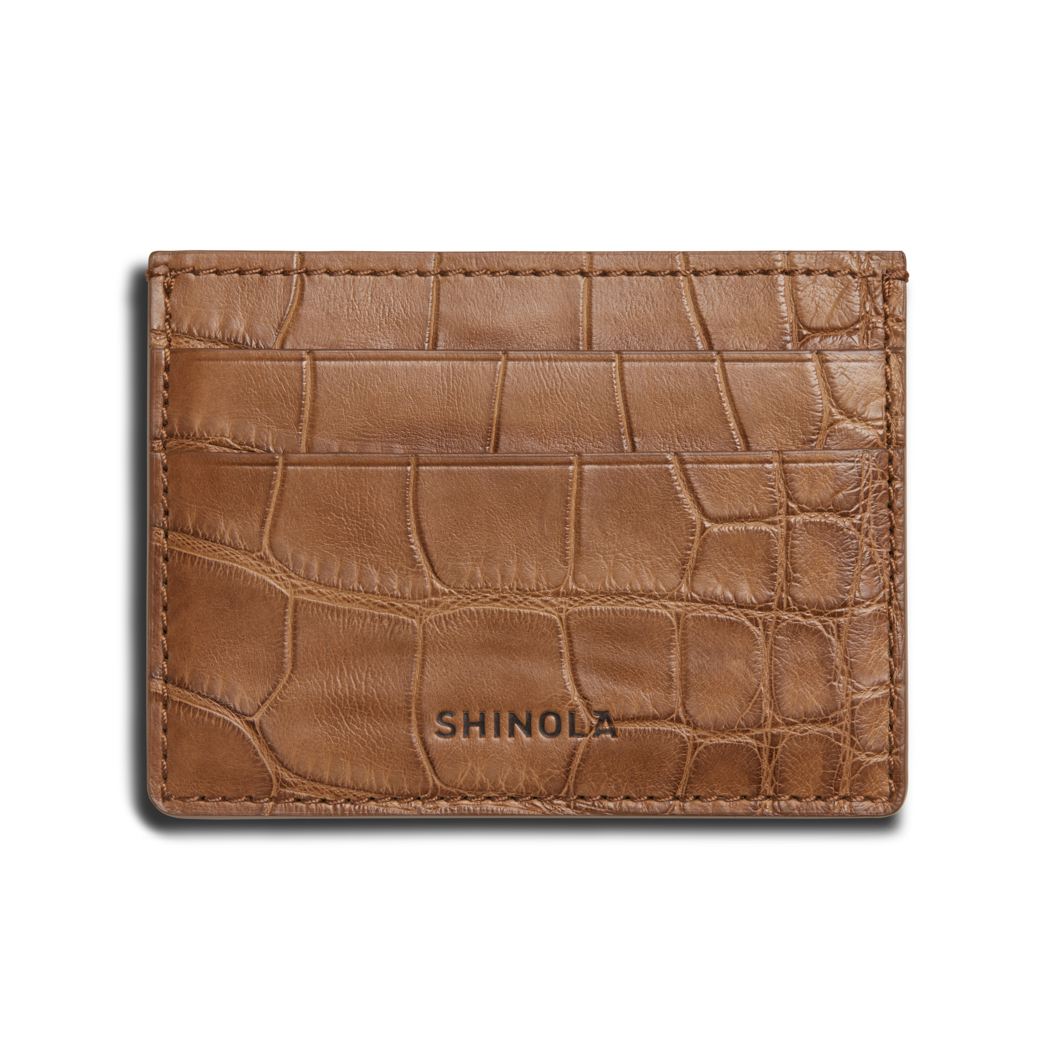 5 Pocket Card Case - Tan Alligator - Image 2