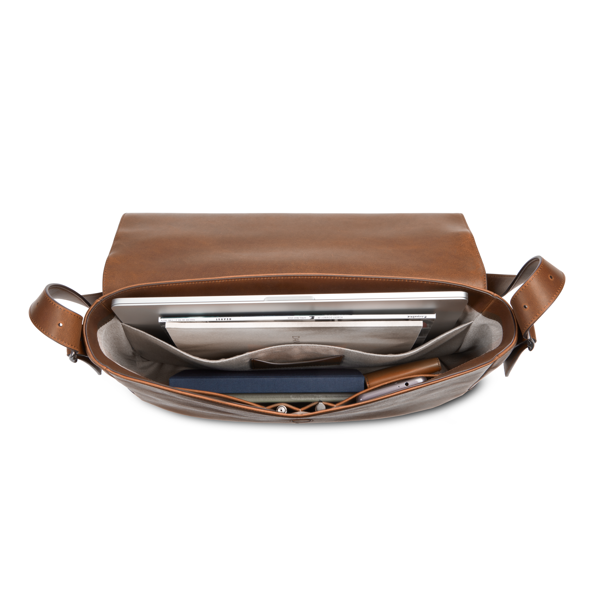 Runwell Messenger Bag - Medium Brown - Image 4