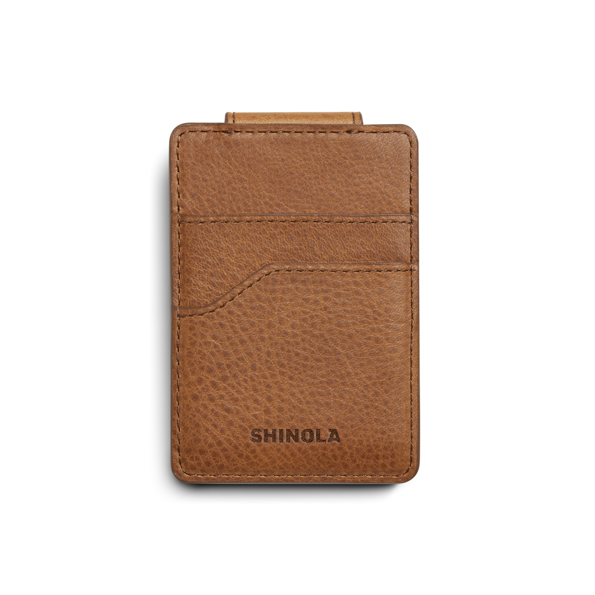 Magnetic Money Clip Card Holder - Tan