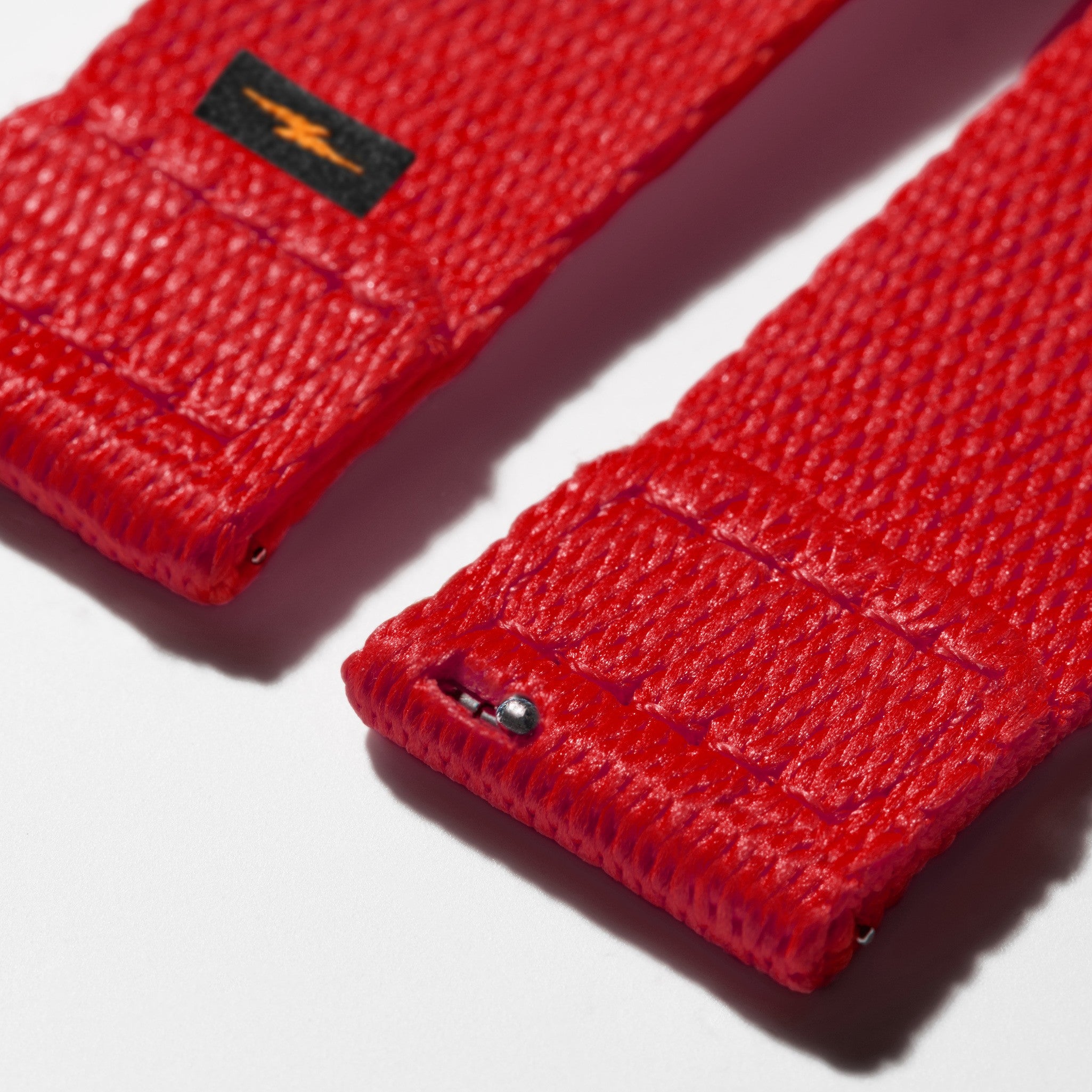 20mm Red Split Nylon Apple Watch Strap - Red - Image 3