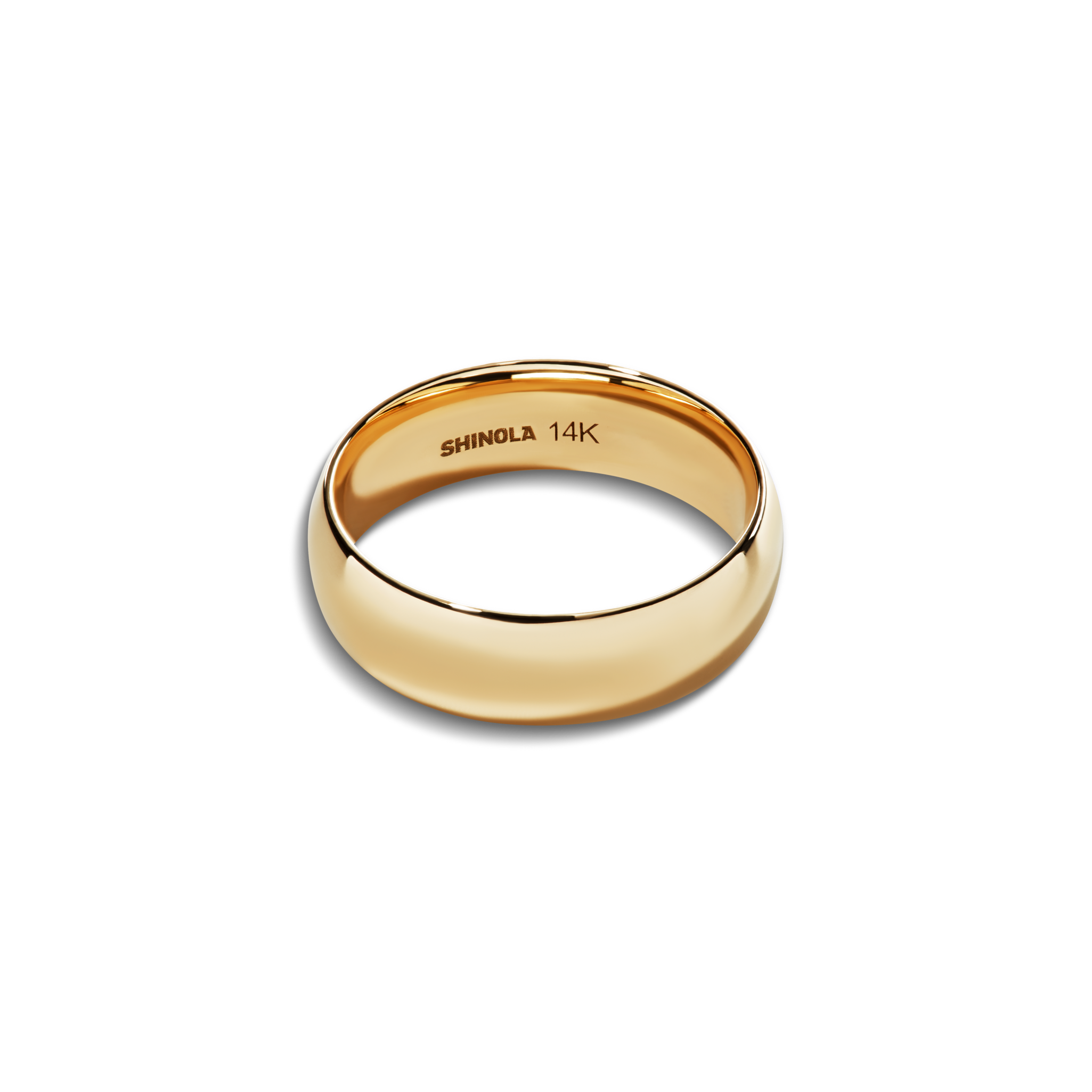 6mm Round Yellow Gold Band