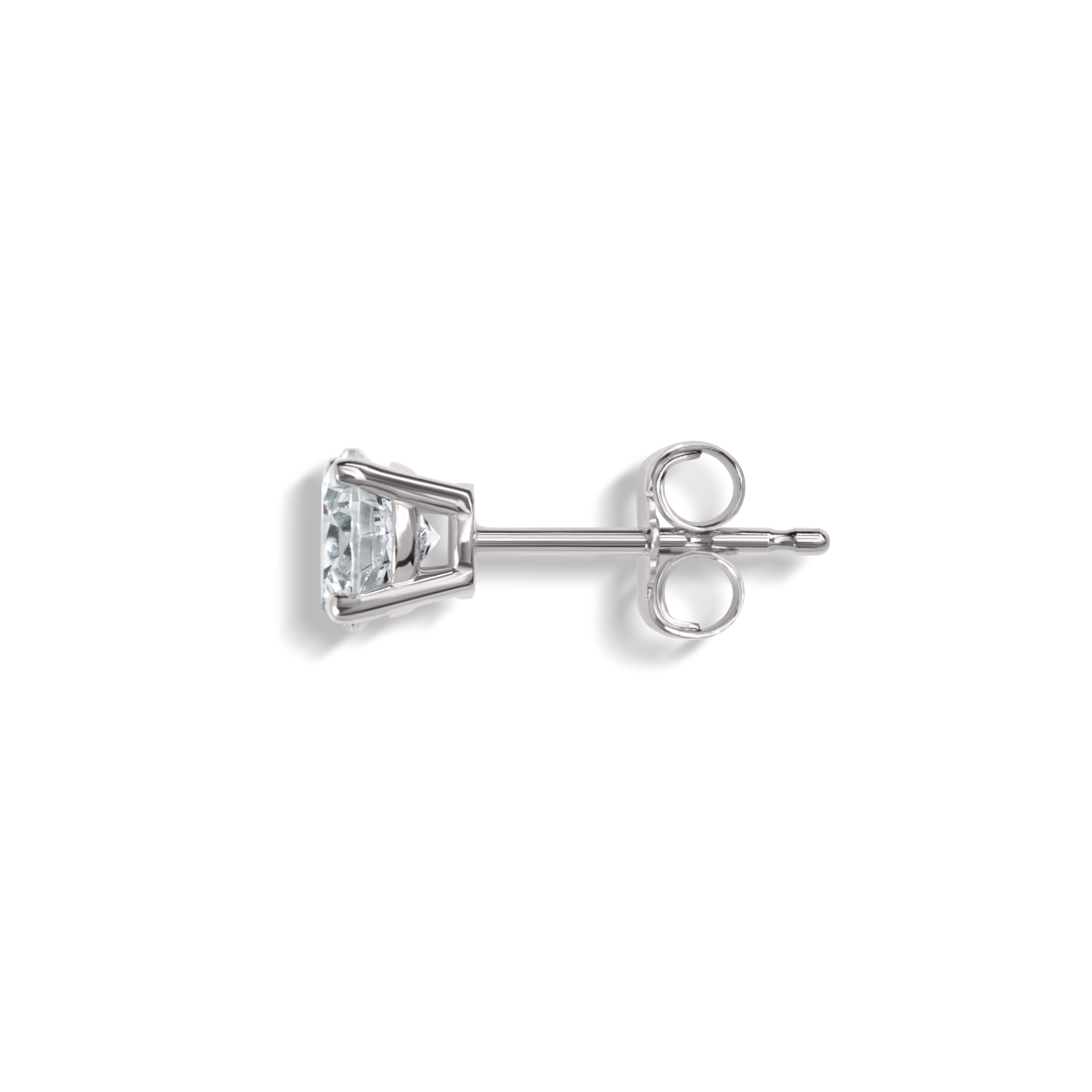 1 Carat Round Diamond Studs - White Gold - Image 3