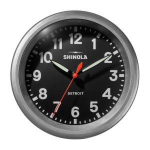 14 Runwell Clock - Tumbled Zinc/Black
