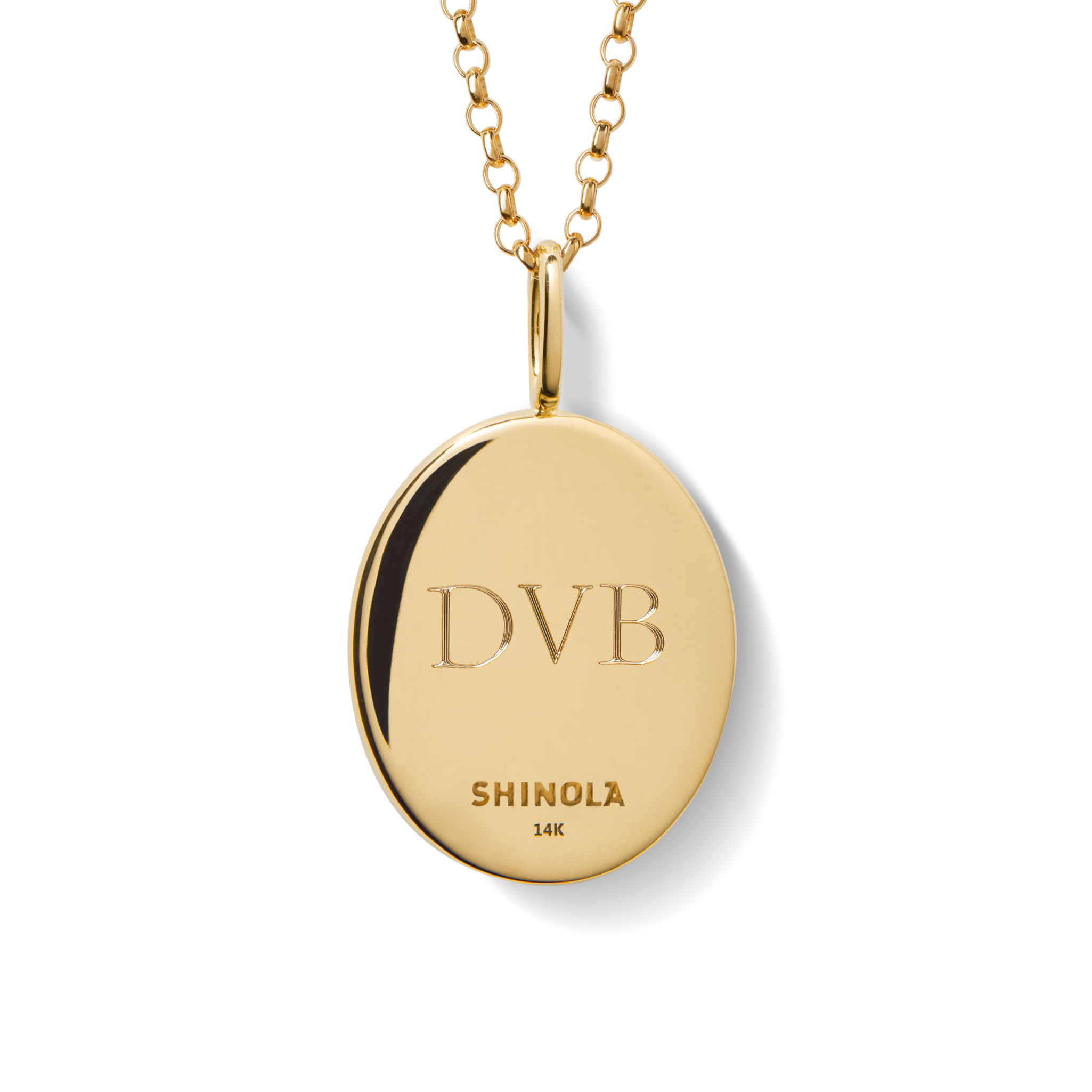 Diamond Pave Petoskey Necklace - Yellow Gold - Image 4