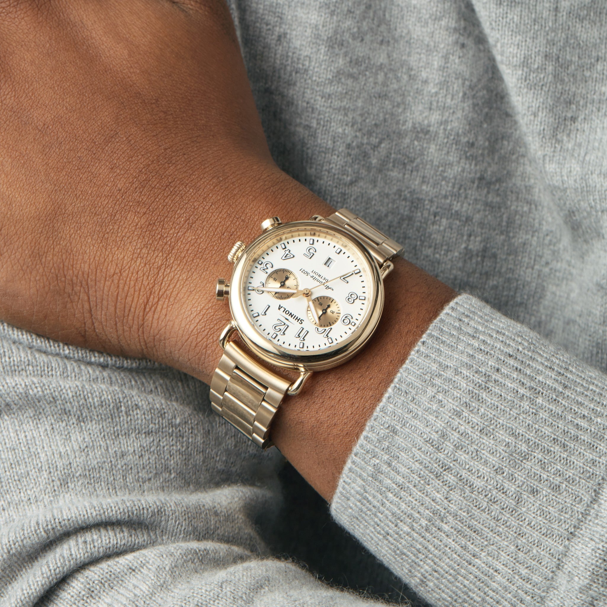 Runwell Chronograph Watch - Ivory - Image 2