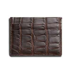 5 Pocket Card Case - Dark Brown Alligator